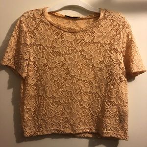 ZARA TSHIRT WITH LACE SIZE S